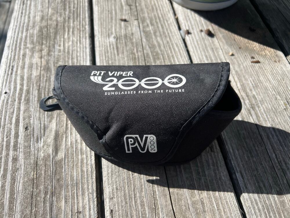 pit viper PV 2000 sunglasses case soft padded promo black eye glasses case only